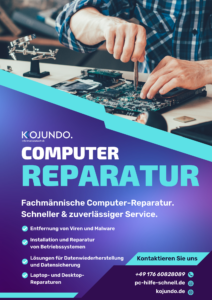 Computer Reparatur PC Hilfe Schnell Kojundo